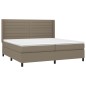 vidaXL Boxspringbett mit Matratze Taupe 200x200 cm Stoff vidaXL Boxspringbett mit Matratze Taupe 200x200 cm Stoff