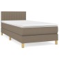 vidaXL Boxspringbett mit Matratze Taupe 80x200 cm Stoff vidaXL Boxspringbett mit Matratze Taupe 80x200 cm Stoff