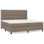 vidaXL Boxspringbett mit Matratze Taupe 200x200 cm Stoff vidaXL Boxspringbett mit Matratze Taupe 200x200 cm Stoff