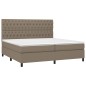 vidaXL Boxspringbett mit Matratze Taupe 200x200 cm Stoff vidaXL Boxspringbett mit Matratze Taupe 200x200 cm Stoff