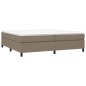 vidaXL Boxspringbett mit Matratze Taupe 200x200 cm Stoff vidaXL Boxspringbett mit Matratze Taupe 200x200 cm Stoff