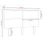 vidaXL Bett-Kopfteil 144x6x82,5 Massivholz Kiefer