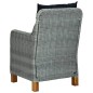 vidaXL 7-tlg. Garten-Essgruppe mit Auflagen Poly Rattan Hellgrau vidaXL 7-tlg. Garten-Essgruppe mit Auflagen Poly Rattan Hellgrau