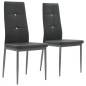 vidaXL Esszimmerstühle 2 Stk. Grau Kunstleder vidaXL Esszimmerstühle 2 Stk. Grau Kunstleder