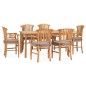 vidaXL 7-tlg. Garten-Essgruppe mit Kissen Massivholz Teak vidaXL 7-tlg. Garten-Essgruppe mit Kissen Massivholz Teak