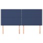 vidaXL Kopfteile 4 Stk. Blau 100x5x78/88 cm Stoff