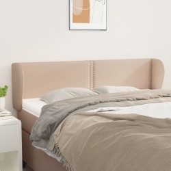 vidaXL Kopfteil mit Ohren Cappuccino-Braun 147x23x78/88 cm Kunstleder