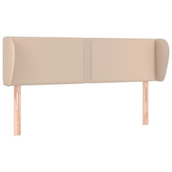 vidaXL Kopfteil mit Ohren Cappuccino-Braun 147x23x78/88 cm Kunstleder