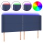 vidaXL LED Kopfteil Blau 203x16x118/128 cm Stoff vidaXL LED Kopfteil Blau 203x16x118/128 cm Stoff