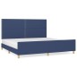 vidaXL Bettgestell mit Kopfteil Blau 200x200 cm Stoff vidaXL Bettgestell mit Kopfteil Blau 200x200 cm Stoff