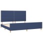 vidaXL Bettgestell mit Kopfteil Blau 200x200 cm Stoff vidaXL Bettgestell mit Kopfteil Blau 200x200 cm Stoff