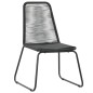 3-tlg. Garten-Essgruppe PVC Rattan Schwarz 3-tlg. Garten-Essgruppe PVC Rattan Schwarz