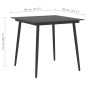 3-tlg. Garten-Essgruppe PVC Rattan Schwarz 3-tlg. Garten-Essgruppe PVC Rattan Schwarz