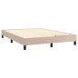 vidaXL Boxspringbett mit Matratze & LED Cappuccino-Braun 140x200cm vidaXL Boxspringbett mit Matratze & LED Cappuccino-Braun 140x200cm