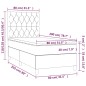 vidaXL Boxspringbett mit Matratze & LED Taupe 80x200 cm Stoff vidaXL Boxspringbett mit Matratze & LED Taupe 80x200 cm Stoff