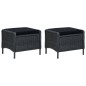 3-tlg. Garten-Lounge-Set mit Auflagen Poly Rattan Dunkelgrau 3-tlg. Garten-Lounge-Set mit Auflagen Poly Rattan Dunkelgrau