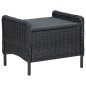3-tlg. Garten-Lounge-Set mit Auflagen Poly Rattan Dunkelgrau 3-tlg. Garten-Lounge-Set mit Auflagen Poly Rattan Dunkelgrau