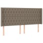 vidaXL Boxspringbett mit Matratze & LED Taupe 200x200 cm Stoff vidaXL Boxspringbett mit Matratze & LED Taupe 200x200 cm Stoff