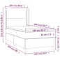 vidaXL Boxspringbett mit Matratze & LED Creme 100x200 cm Stoff vidaXL Boxspringbett mit Matratze & LED Creme 100x200 cm Stoff