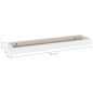 vidaXL Loggia Wandregale 2 Stk. Eichen-Optik und Weiß 60x15x4 cm MDF vidaXL Loggia Wandregale 2 Stk. Eichen-Optik und Weiß 60x15x4 cm MDF