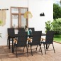 7-tlg. Garten-Essgruppe Schwarz und Braun 7-tlg. Garten-Essgruppe Schwarz und Braun