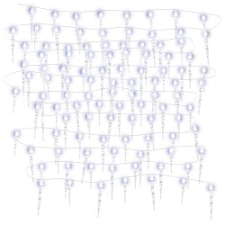 vidaXL Eiszapfen-Lichterkette 200 LEDs Kaltweiß 20 m Acryl PVC