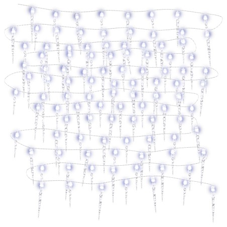 vidaXL Eiszapfen-Lichterkette 200 LEDs Kaltweiß 20 m Acryl PVC