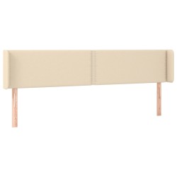 vidaXL Kopfteil mit Ohren Creme 203x16x78/88 cm Stoff