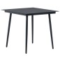 5-tlg. Garten-Essgruppe PVC Rattan Schwarz 5-tlg. Garten-Essgruppe PVC Rattan Schwarz