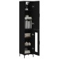 Highboard Schwarz 34,5x34x180 cm Holzwerkstoff Highboard Schwarz 34,5x34x180 cm Holzwerkstoff