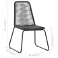 5-tlg. Garten-Essgruppe PVC Rattan Schwarz 5-tlg. Garten-Essgruppe PVC Rattan Schwarz