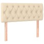 vidaXL Boxspringbett mit Matratze Creme 90x190 cm Stoff vidaXL Boxspringbett mit Matratze Creme 90x190 cm Stoff