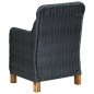 3-tlg. Garten-Lounge-Set mit Auflagen Poly Rattan Dunkelgrau 3-tlg. Garten-Lounge-Set mit Auflagen Poly Rattan Dunkelgrau