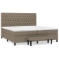 vidaXL Boxspringbett mit Matratze Taupe 200x200 cm Stoff vidaXL Boxspringbett mit Matratze Taupe 200x200 cm Stoff