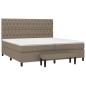 vidaXL Boxspringbett mit Matratze Taupe 200x200 cm Stoff vidaXL Boxspringbett mit Matratze Taupe 200x200 cm Stoff