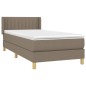 vidaXL Boxspringbett mit Matratze Taupe 80x200 cm Stoff vidaXL Boxspringbett mit Matratze Taupe 80x200 cm Stoff