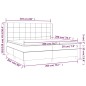 vidaXL Boxspringbett mit Matratze Taupe 200x200 cm Stoff vidaXL Boxspringbett mit Matratze Taupe 200x200 cm Stoff