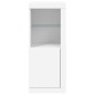 vidaXL Sideboard mit LED-Beleuchtung Weiß 41x37x100 cm vidaXL Sideboard mit LED-Beleuchtung Weiß 41x37x100 cm
