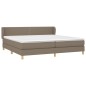 vidaXL Boxspringbett mit Matratze Taupe 200x200 cm Stoff vidaXL Boxspringbett mit Matratze Taupe 200x200 cm Stoff