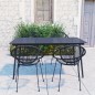 5-tlg. Garten-Essgruppe PVC Rattan Schwarz 5-tlg. Garten-Essgruppe PVC Rattan Schwarz