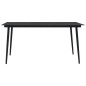 5-tlg. Garten-Essgruppe PVC Rattan Schwarz 5-tlg. Garten-Essgruppe PVC Rattan Schwarz