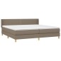 vidaXL Boxspringbett mit Matratze Taupe 200x200 cm Stoff vidaXL Boxspringbett mit Matratze Taupe 200x200 cm Stoff