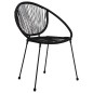 5-tlg. Garten-Essgruppe PVC Rattan Schwarz 5-tlg. Garten-Essgruppe PVC Rattan Schwarz