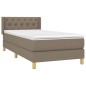 vidaXL Boxspringbett mit Matratze Taupe 80x200 cm Stoff vidaXL Boxspringbett mit Matratze Taupe 80x200 cm Stoff