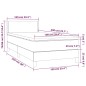 vidaXL Boxspringbett mit Matratze & LED Dunkelgrau 100x200 cm Samt vidaXL Boxspringbett mit Matratze & LED Dunkelgrau 100x200 cm Samt