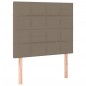 vidaXL Boxspringbett mit Matratze & LED Taupe 80x200 cm Stoff vidaXL Boxspringbett mit Matratze & LED Taupe 80x200 cm Stoff
