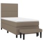 vidaXL Boxspringbett mit Matratze Taupe 100x200 cm Stoff vidaXL Boxspringbett mit Matratze Taupe 100x200 cm Stoff