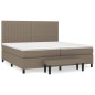vidaXL Boxspringbett mit Matratze Taupe 200x200 cm Stoff vidaXL Boxspringbett mit Matratze Taupe 200x200 cm Stoff