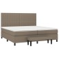 vidaXL Boxspringbett mit Matratze Taupe 200x200 cm Stoff vidaXL Boxspringbett mit Matratze Taupe 200x200 cm Stoff