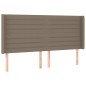 vidaXL Boxspringbett mit Matratze & LED Taupe 200x200 cm Stoff vidaXL Boxspringbett mit Matratze & LED Taupe 200x200 cm Stoff